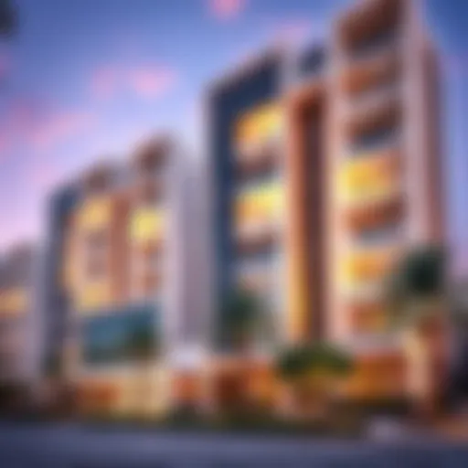 Modern residential building in Al Falah New Area