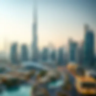 Dubai Skyline Highlighting Al Fardan Contributions A bustling Dubai skyline showcasing Al Fardan projects