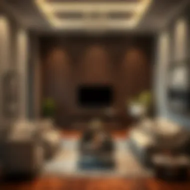 Interior of a Family Room in Al Khail Gate Spacious family room interior in Al Khail Gate