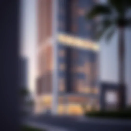 Architectural elevation of Al Roda Tower 2 showcasing its modern design