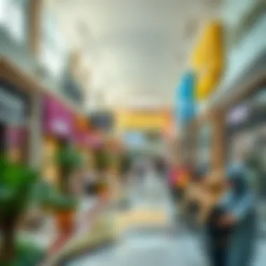 Retail Diversity at Al Yahar Mall Diverse retail offerings in Al Yahar Mall captured in a vibrant scene