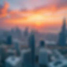 Aerial view of Dubai skyline showcasing luxury properties.