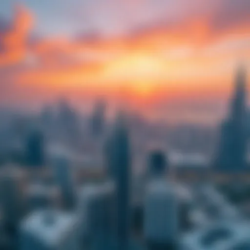 Aerial view of Dubai skyline showcasing luxury properties.
