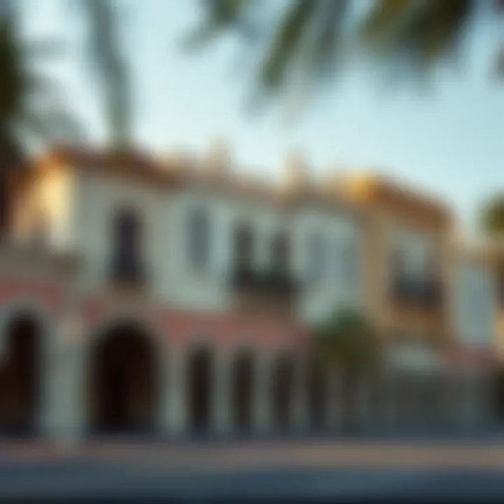 Historic buildings representing the architectural evolution in Dubai.