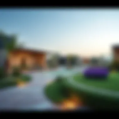 Landscape Design in Aura Tilal Al Ghaf Landscape design elements in Aura Tilal Al Ghaf