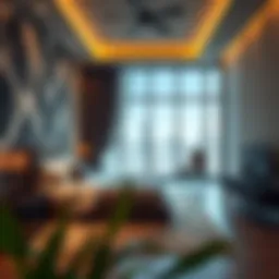 Stunning view of a modern rental room in Dubai