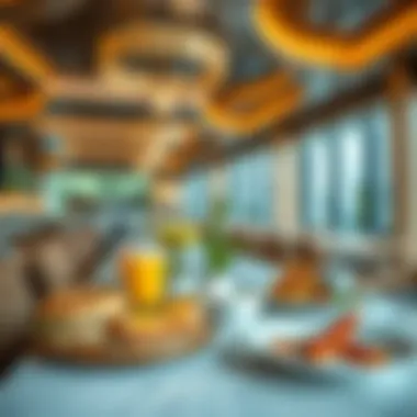 Luxurious Breakfast Café Ambiance Luxurious café ambiance showcasing a variety of breakfast dishes