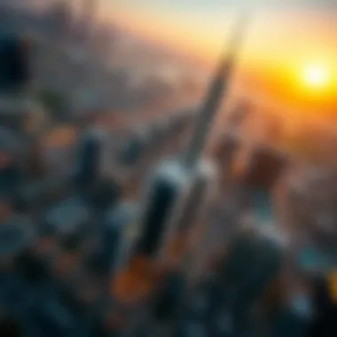 Aerial view of Binghatti projects integrated into Dubai's skyline