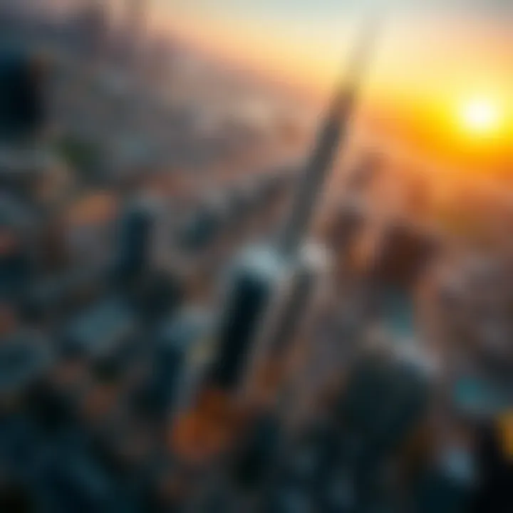 Aerial view of Binghatti projects integrated into Dubai's skyline