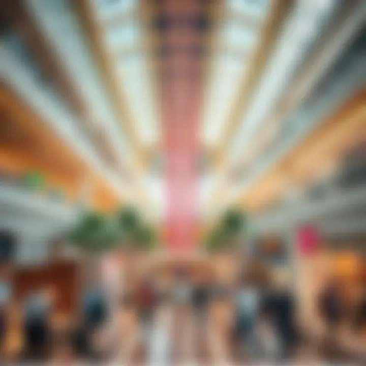 Interior layout of Central Mall highlighting retail spaces