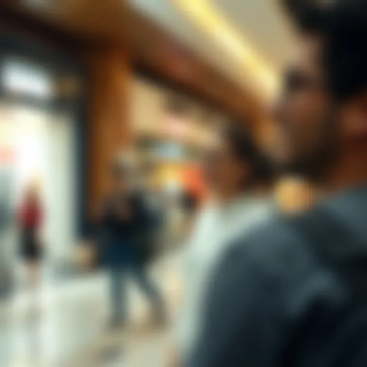 Visitors enjoying the amenities of Central Mall