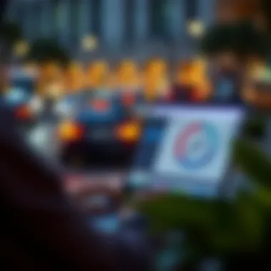 Accessing Traffic Fine Resources Online A person using a laptop to access traffic fine resources online