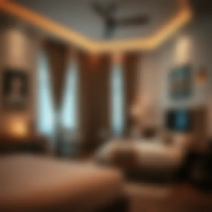 Inviting Room Amenities Cozy room interior highlighting rental amenities in Al Nahda.