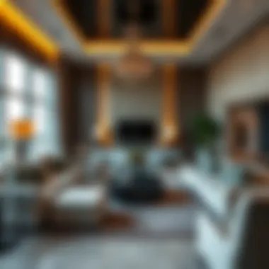 Luxurious living room in a Damac property