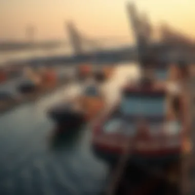 Maritime activities at the Jebel Ali port