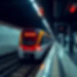 Dubai Metro train arriving at a station