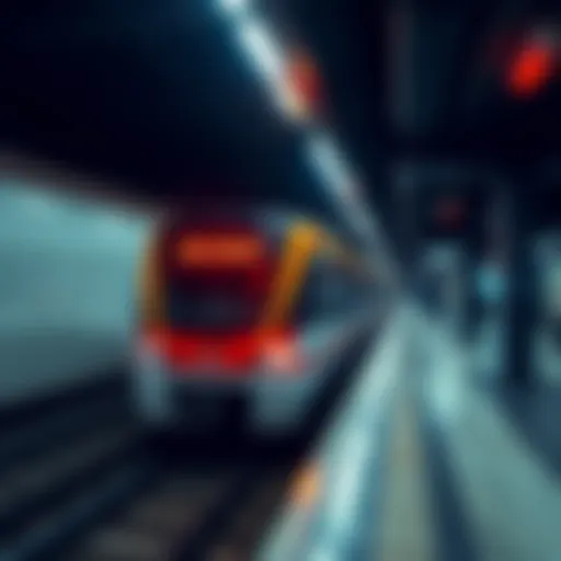 Dubai Metro train arriving at a station