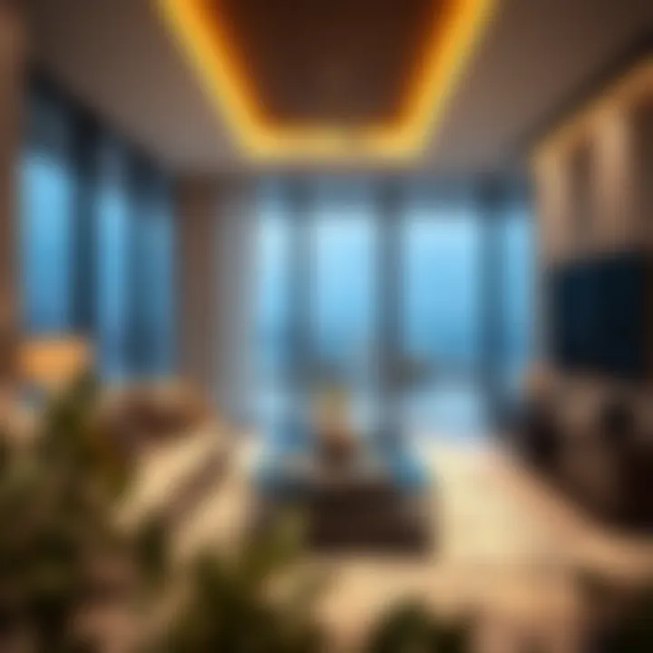 Elegant interior design of a living space in Creek Vistas Sobha