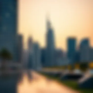 Damac Properties Skyline Luxurious skyline of Dubai featuring iconic Damac properties