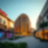 Architectural view of Dera City Center showcasing its modern design