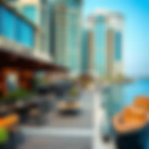 Panoramic view of Dubai Creek Harbor showcasing vibrant dining spots