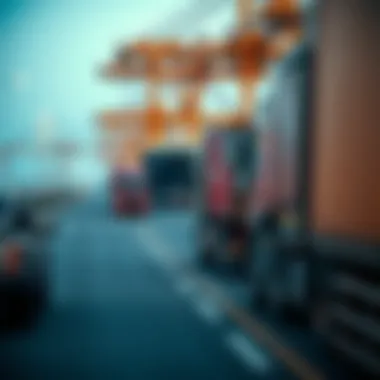 Logistics operations in action, displaying cargo handling and shipping processes