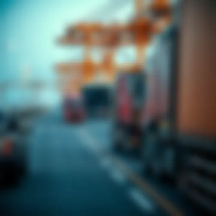 Logistics operations in action, displaying cargo handling and shipping processes