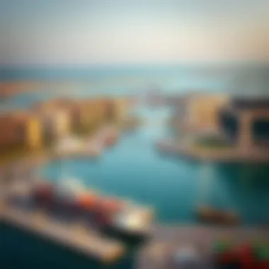 A panoramic view of Dubai Maritime City highlighting its strategic location and infrastructure