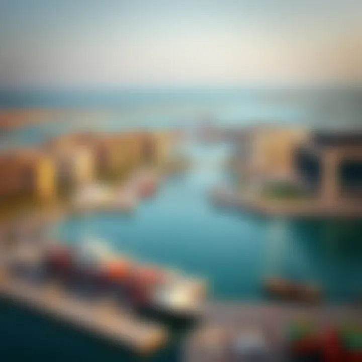 A panoramic view of Dubai Maritime City highlighting its strategic location and infrastructure