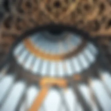 Architectural Wonders of Dubai's Dome Towers Close-up architectural details of a dome tower in Dubai
