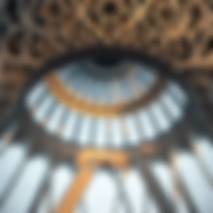 Architectural Wonders of Dubai's Dome Towers Close-up architectural details of a dome tower in Dubai