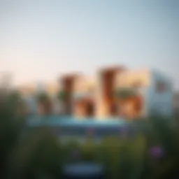 Architectural rendering of Elan Tilal Al Ghaf community showcasing modern design