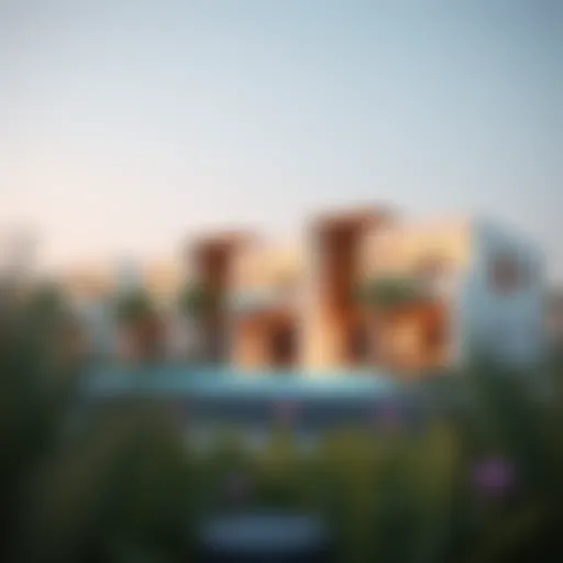 Architectural rendering of Elan Tilal Al Ghaf community showcasing modern design