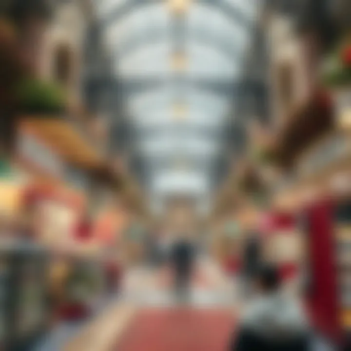 Luxurious indoor market showcasing local culture