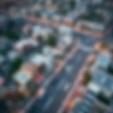 Aerial view of vibrant Dubai neighborhoods suitable for studios