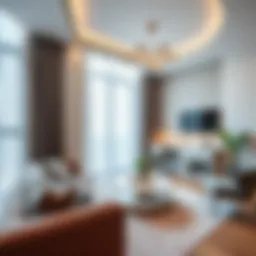 Modern studio apartment interior in Dubai showcasing elegant design