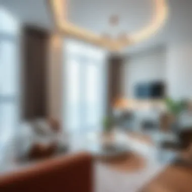 Modern studio apartment interior in Dubai showcasing elegant design