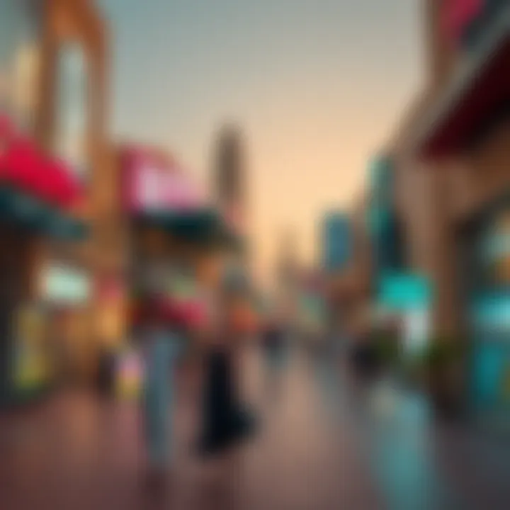 Commercial Areas in Al Badia Festival City Commercial areas in Al Badia Festival City bustling with activities