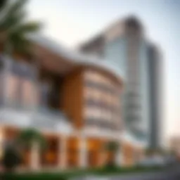 Exterior view of Al Ferdous Building showcasing modern architecture