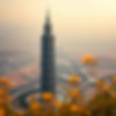 Panoramic shot of Al Hassani Tower with surrounding landscape