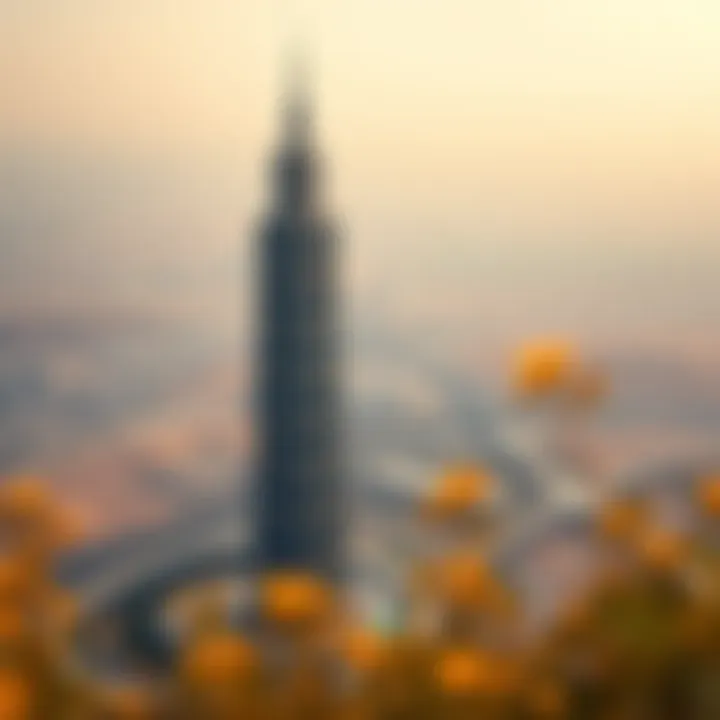 Panoramic shot of Al Hassani Tower with surrounding landscape