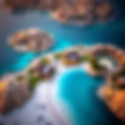 Aerial view of Al Majaz Island showcasing its vibrant landscape