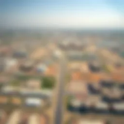 Aerial view of Al Quoz Industrial Area showcasing its sprawling layout