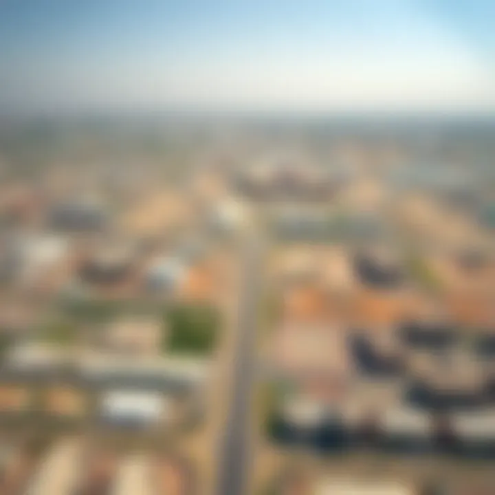 Aerial View of Al Quoz Industrial Area Aerial view of Al Quoz Industrial Area showcasing its sprawling layout