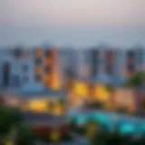 Scenic view of Al Qusais neighborhood showcasing modern architecture