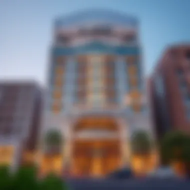 Exterior Architecture of Al Zarooni Building A stunning exterior view of the Al Zarooni Building showcasing its unique architectural design.