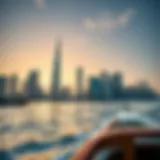 Breathtaking view of Dubai skyline from a dhow cruise
