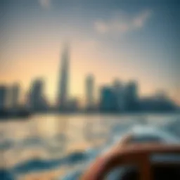 Breathtaking view of Dubai skyline from a dhow cruise
