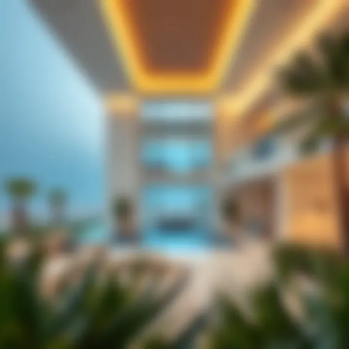 A Luxurious Villa in Dubai's Vibrant Landscape Luxurious villa with modern architecture in Dubai