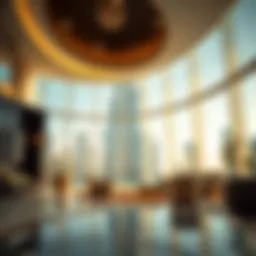 Stunning view of Burj Khalifa corporate suites showcasing modern architecture